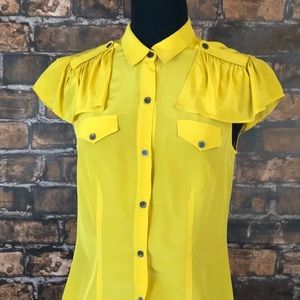 Maeve 100% silk top in mustard NWOT. Sz Small